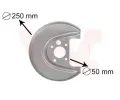 Ochrann plech proti neistotm brzdovho kotoue VAN WEZEL ‐ VAW 5888373