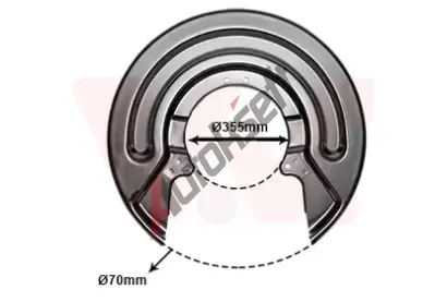 VAN WEZEL Ochrann plech proti neistotm brzdovho kotoue VAW 5897373, 5897373