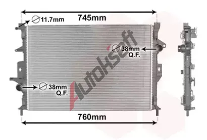 VAN WEZEL Chladi vody VAW 59002187, 59002187