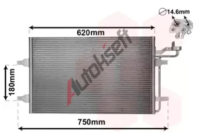 VAN WEZEL Kondenztor - klimatizace VAW 59005140, 59005140