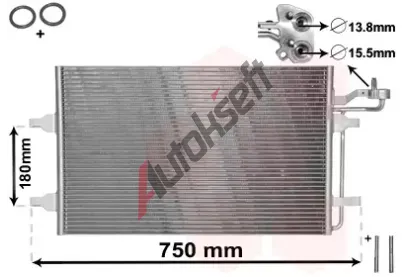 VAN WEZEL Kondenztor klimatizace VAW 59005149, 59005149