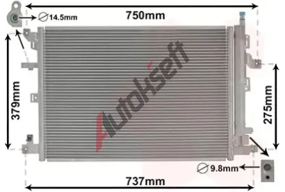 VAN WEZEL Kondenztor - klimatizace VAW 59005152, 59005152