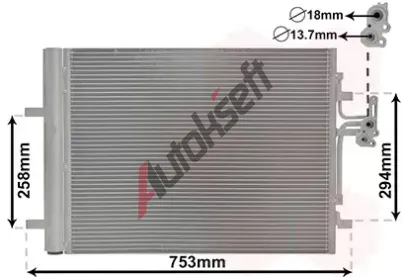 VAN WEZEL Kondenztor klimatizace VAW 59005161, 59005161
