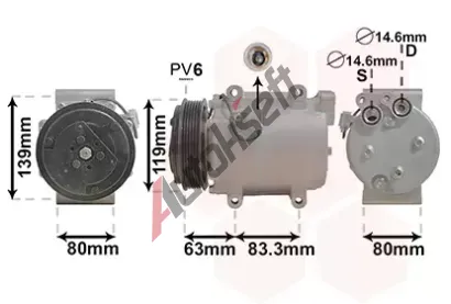 VAN WEZEL Kompresor - klimatizace VAW 5900K121, 5900K121