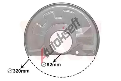 VAN WEZEL Ochrann� plech proti ne�istot�m brzdov�ho kotou�e VAW 5940371, 5940371