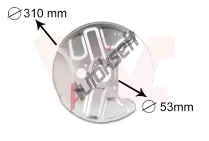 VAN WEZEL Ochranný plech proti nečistotám brzdového kotouče VAW 5994372, 5994372 VAN WEZEL Ochranný plech proti nečistotám brzdového kotouče VAW 5994372, 5994372
