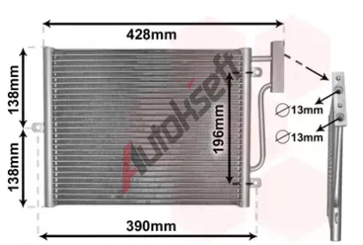 VAN WEZEL Kondenztor - klimatizace VAW 74005038, 74005038