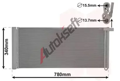 VAN WEZEL Kondenztor klimatizace VAW 74005083, 74005083