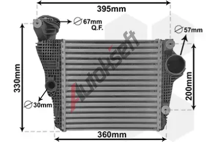 VAN WEZEL Chladič vzduchu intercooler VAW 74014701, 74014701 VAN WEZEL Chladič vzduchu intercooler VAW 74014701, 74014701