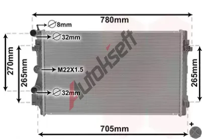 VAN WEZEL Chladi vody VAW 76002021, 76002021
