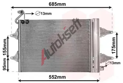 VAN WEZEL Kondenztor - klimatizace VAW 76005007, 76005007