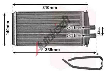 VAN WEZEL Výměník tepla - vnitřní vytápění VAW 76006016, 76006016 VAN WEZEL Výměník tepla - vnitřní vytápění VAW 76006016, 76006016