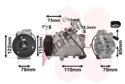 VAN WEZEL Kompresor - klimatizace VAW 7600K018, 7600K018