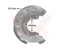 Ochrann� plech proti ne�istot�m brzdov�ho kotou�e&nbsp;VAN WEZEL&nbsp;&dash;&nbsp;VAW 7629371