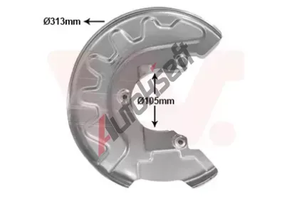 VAN WEZEL Ochranný plech proti nečistotám brzdového kotouče VAW 7629371, 7629371 VAN WEZEL Ochranný plech proti nečistotám brzdového kotouče VAW 7629371, 7629371