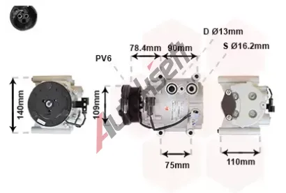 VAN WEZEL Kompresor - klimatizace VAW 7700K034, 7700K034