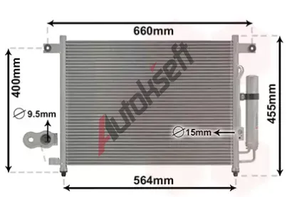 VAN WEZEL Kondenztor - klimatizace VAW 81005061, 81005061