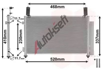 VAN WEZEL Kondenztor - klimatizace VAW 81005081, 81005081