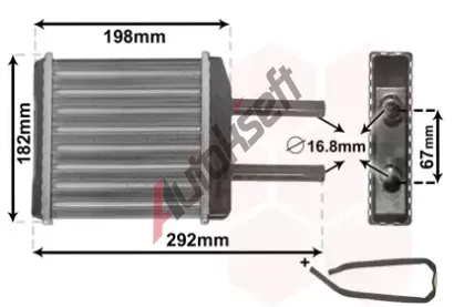 VAN WEZEL Vmnk tepla - vnitn vytpn VAW 81006024, 81006024