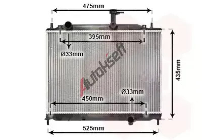 VAN WEZEL Chladič vody VAW 82002170, 82002170 VAN WEZEL Chladič vody VAW 82002170, 82002170