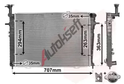 VAN WEZEL Chladi vody VAW 82002210, 82002210