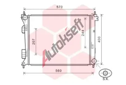 VAN WEZEL Chladi vody VAW 82002274, 82002274