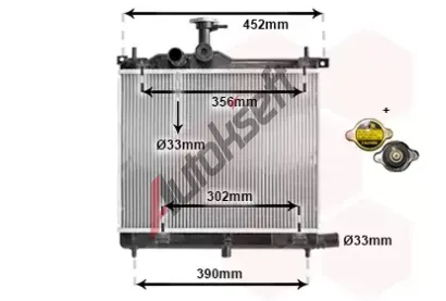 VAN WEZEL Chladi vody VAW 82002290, 82002290