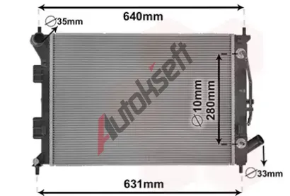 VAN WEZEL Chladič vody VAW 82002436, 82002436 VAN WEZEL Chladič vody VAW 82002436, 82002436