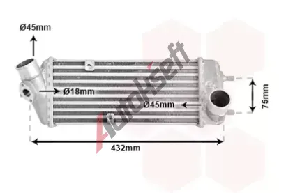 VAN WEZEL Chladič vzduchu intercooler VAW 82004235, 82004235 VAN WEZEL Chladič vzduchu intercooler VAW 82004235, 82004235