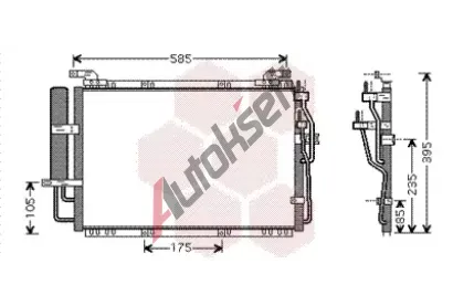 VAN WEZEL Kondenztor - klimatizace VAW 82005091, 82005091