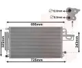 Kondenztor klimatizace VAN WEZEL ‐ VAW 82005156