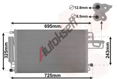 VAN WEZEL Kondenztor - klimatizace VAW 82005156, 82005156