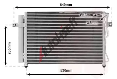 VAN WEZEL Kondenztor - klimatizace VAW 82005195, 82005195