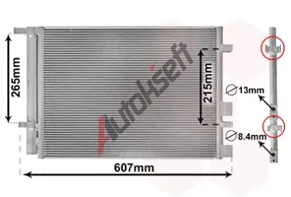 VAN WEZEL Kondenztor - klimatizace VAW 82005244, 82005244