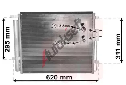 VAN WEZEL Kondenztor klimatizace VAW 82005343, 82005343