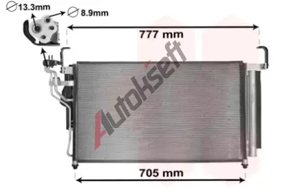 VAN WEZEL Kondenzátor klimatizace VAW 82005347, 82005347 VAN WEZEL Kondenzátor klimatizace VAW 82005347, 82005347