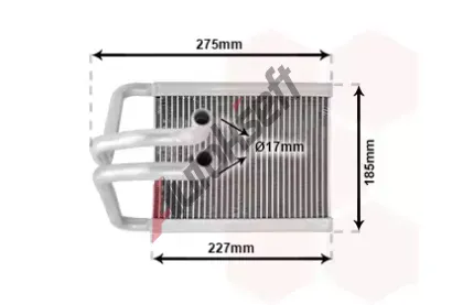VAN WEZEL Vmnk tepla vnitnho vytpn VAW 82006168, 82006168