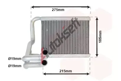VAN WEZEL Výměník tepla vnitřního vytápění VAW 82006213, 82006213 VAN WEZEL Výměník tepla vnitřního vytápění VAW 82006213, 82006213