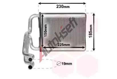 VAN WEZEL Výměník tepla vnitřního vytápění VAW 82006313, 82006313 VAN WEZEL Výměník tepla vnitřního vytápění VAW 82006313, 82006313