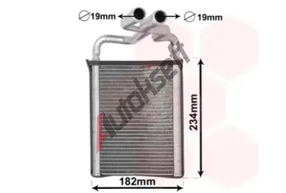 VAN WEZEL Výměník tepla vnitřního vytápění VAW 82006356, 82006356 VAN WEZEL Výměník tepla vnitřního vytápění VAW 82006356, 82006356