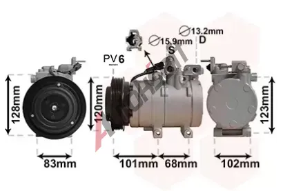 VAN WEZEL Kompresor - klimatizace VAW 8200K123, 8200K123