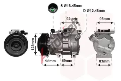 VAN WEZEL Kompresor klimatizace VAW 8200K239, 8200K239
