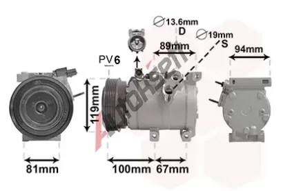 VAN WEZEL Kompresor klimatizace VAW 8200K341, 8200K341