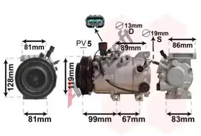 VAN WEZEL Kompresor klimatizace VAW 8200K414, 8200K414