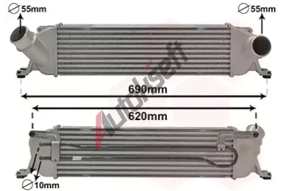 VAN WEZEL Chladi� vzduchu intercooler VAW 82014705, 82014705