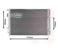 Kondenztor klimatizace VAN WEZEL ‐ VAW 82015700