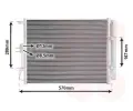 Kondenztor klimatizace VAN WEZEL ‐ VAW 82015705