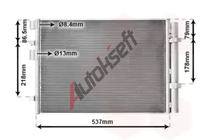 VAN WEZEL Kondenztor klimatizace VAW 82015707, 82015707