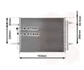 Kondenztor klimatizace VAN WEZEL ‐ VAW 82015712