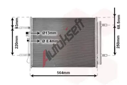VAN WEZEL Kondenzátor klimatizace VAW 82015712, 82015712 VAN WEZEL Kondenzátor klimatizace VAW 82015712, 82015712